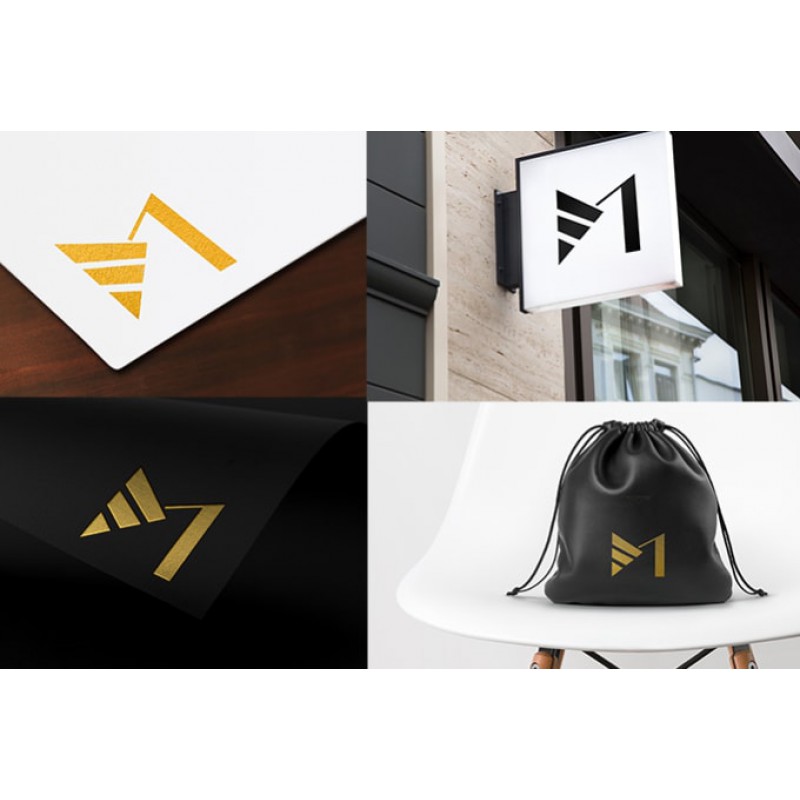 Modern minimalist logo design with brand style guide